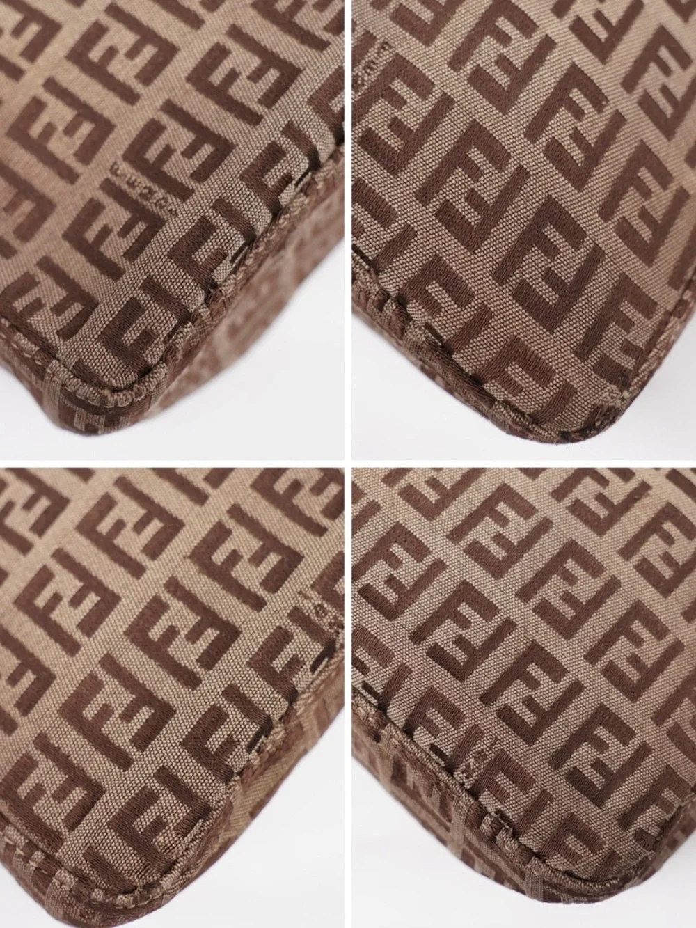 Fendi Brown and Tan Zucca Canvas Wristlet - Picture 4 of 12
